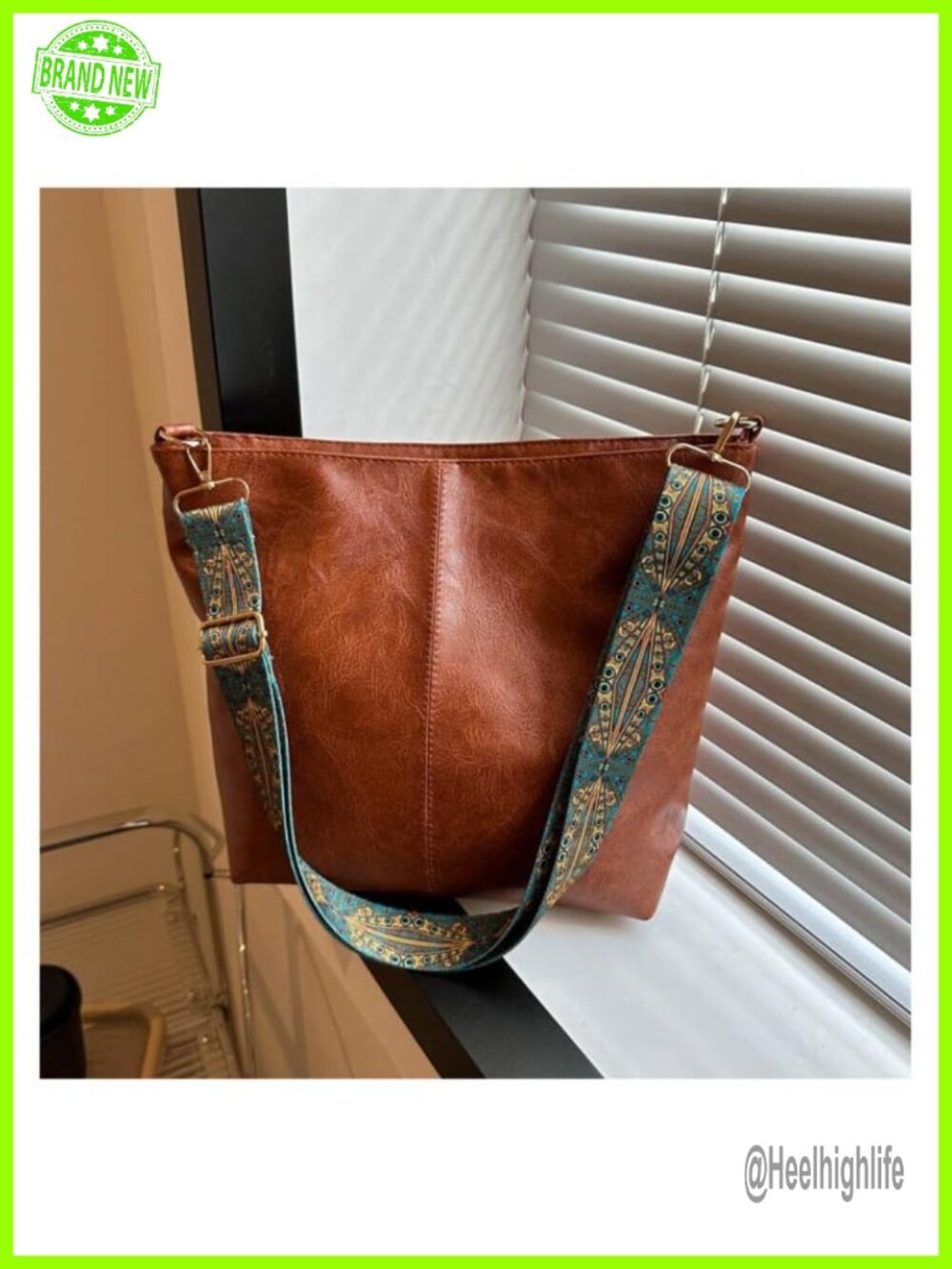 Large Capacity Bohemian Crossbody Purse Vintage Adjustable Strap Shoulder Bag